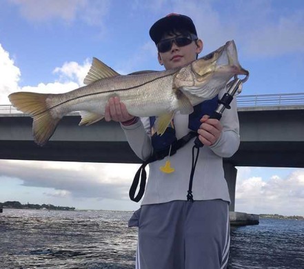 Cameron's first snook!