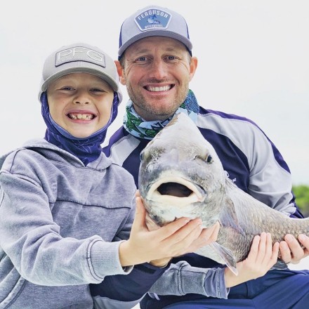 Eight year old Luke Morgan repped the 954 in Flamingo with this black drum caught on a live shrimp.