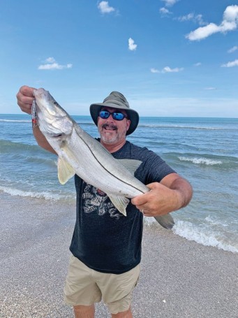 Kevin Loftus landed this sweet 30-inch snook surf fishing in Satellite Beach