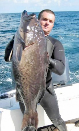 Drock Zezas speared this hefty grouper