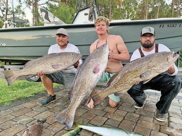 Tucker, Cav and Ronnie got these three beauties on the first day of grouper season...and caught three more just like 'em on day two!