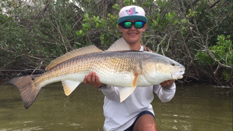 Alexis Daley with a 37 Redfish