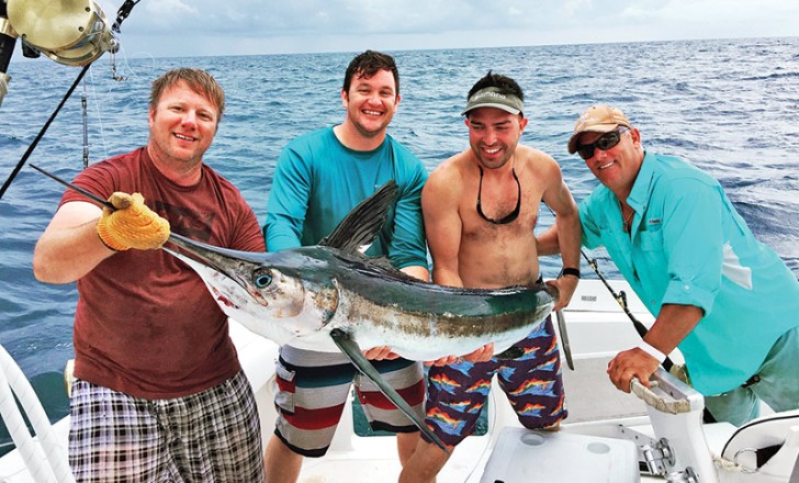 Travis Poole reeled in this marlin aboard Capt. Nathan Graben’s “Reef Dog”