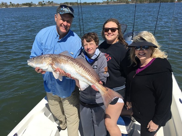 Redfish caught by Greg Spurling and family in the Banana River Lagoon.