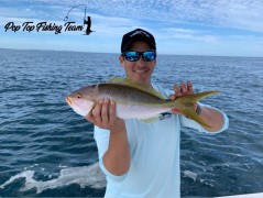 Tim Schloesser caught this beautiful yellowtail snapper off of Singer Island in 80-100 feet of water using chicken rigs with cut cigar minnows.