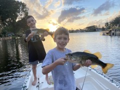 Anthony & Dominic on Lake Wellington with some nice bass.