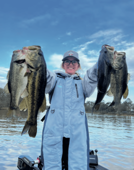 Gracie Gregory with a hand-full of big bass from Lk. Seminole, George Jenkins High School Committed to KCU on a fishing scholarship!