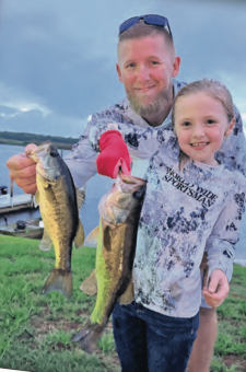 Mikey and his beautiful daughter caught these while fishing a Tuesday evening Jolly Gator Bass Series event.