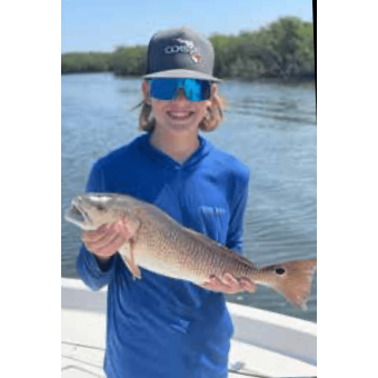 Wyatt Nowak caught this nice Redfish fishing with his brother in backwater’s of NSB