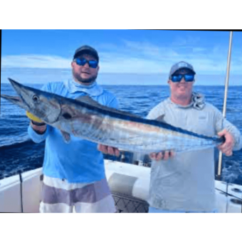 Will and Joe with a beauty “Wahoooooo” caught aboard “No Shot” out of Ponce Inlet