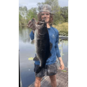 Hayden Wolf caught this 8 lb. plus “BIGGIN” in a private Chuluota pond!