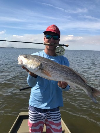 Matt Reynolds drove up from Vero Beach to catch a North Indian River on a fly!!