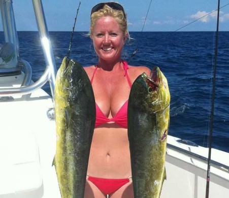 A pair of mahi-mahi by Amy