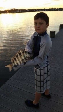 A 12.5-inch sheepshead for Issac