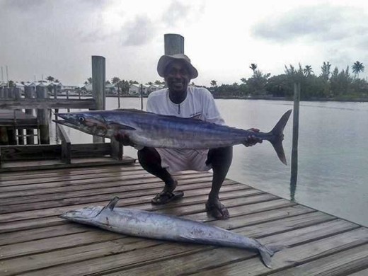 Capt Lightbourne and Abaco wahoos