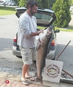 Dan Galligan with his 45lb 8oz Bass he weighed in at Jack’s Bait and Tackle on June 25th!
