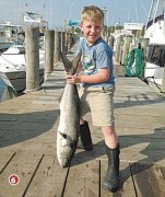 Richard Rade III with his 15lb 9oz bluefish he weighed in West Lake Fishing Lodge on July 18th!