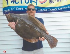 Samuel Dibner with his 10lb 7oz fluke he weighed in at Fishing Factory 3 on August 7th!