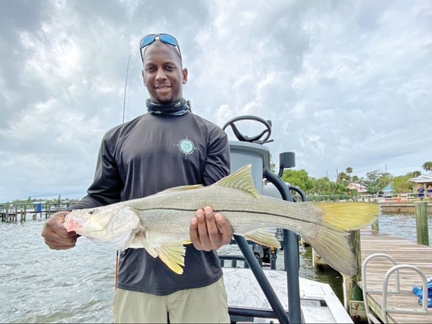 John caught himself a nice slot snook for dinner!