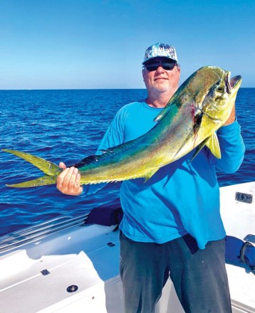 Mark Couvillon with a nice bull caught off Fort Lauderdale in 600 feet.