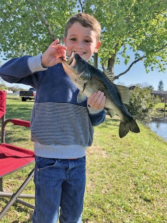 Tanner’s first bass!