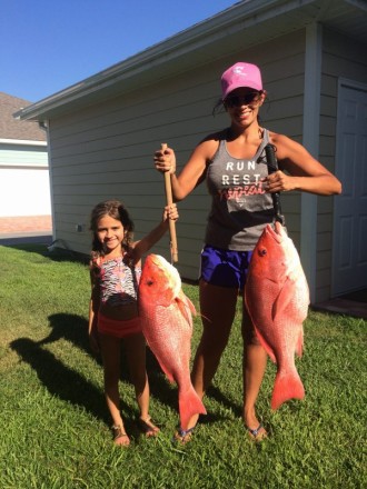 Wife and daughters first trip for snapper