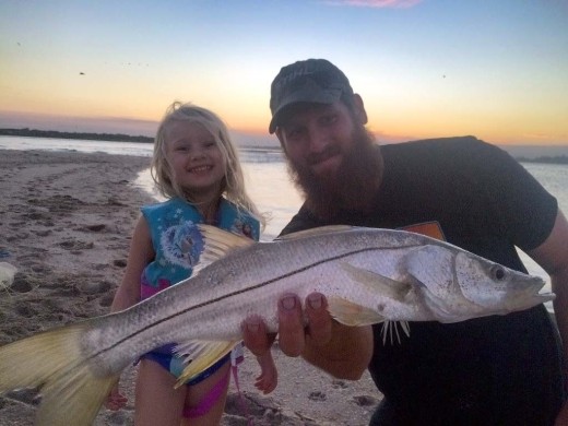 Her first snook!
