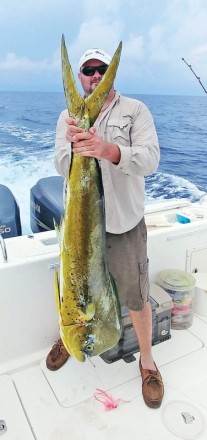 Chris Dyer caught this big bull off West End out of Blue Marlin Cove.