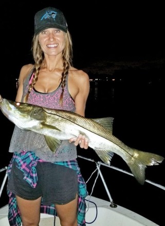 Kristin Keller with her biggest snook to date.