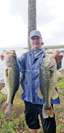 Dan Stubbs with two beautiful largemouth bass