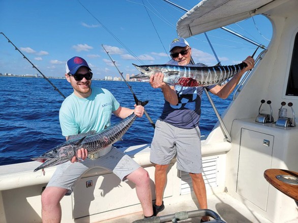 Nice pair of wahoo caught with Fishing Headquarters.