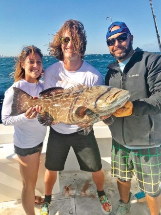 A very lucky black grouper caught with New Lattitude Sportfishing.