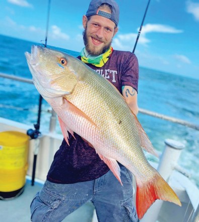 Solid mutton snapper caught aboard the Catch My Drift.