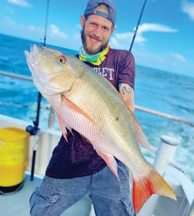 Solid mutton snapper caught aboard the Catch My Drift.