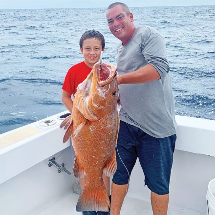 Big cubera snapper caught  with Fishing Headquarters.