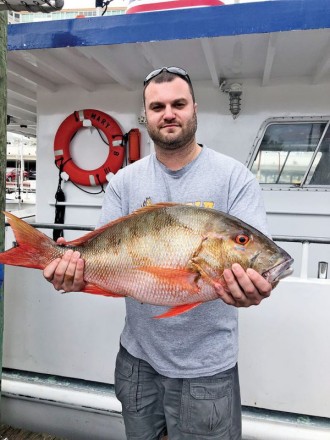 Big mutton snapper caught with Fishing Headquarters.