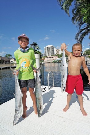 Jackson and Kellen caught some nice kingfish with their dad.