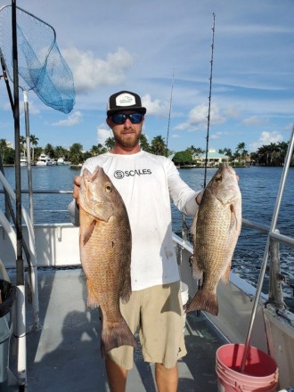 A solid day with Fishing Headquarters and twin mangrove snappers.