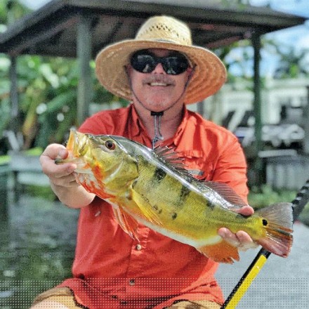 Rick Farabee with a solid peacock bass