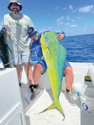 Capt. Abie Raymond of Go Hard Fishing put his clients from Kentucky on a slammer sized bull and cow!