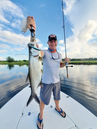 Bob Badgley fooled this juvenile tarpon with a topwater lure