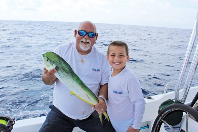 Nick Dyer caught this dolphin while fishing with his dad.