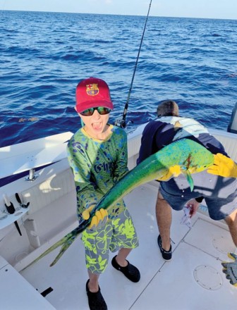Sean O’Connor caught this gaffer on an Ilander lure, ten miles off Pompano Beach