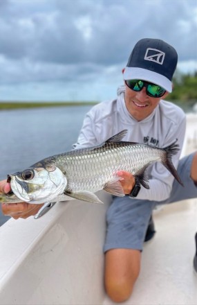 Capt. Johnny Stabile with a beautiful freshwater tarpon