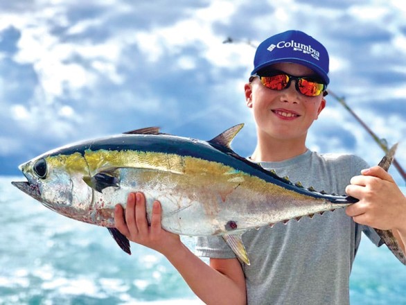 Nice tuna caught by this lucky angler fishing with New Lattitude Sportfishing.