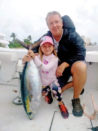 Nice tuna caught by this dad and daughter team