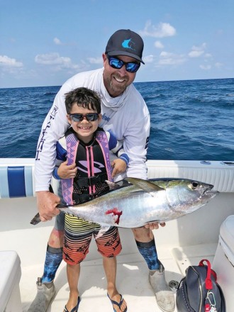 Rafael caught his first blackfin with Capt. Ryan Palmer and it was a stud!