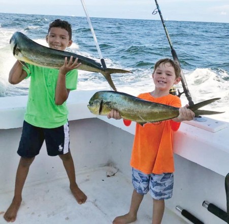 Nice dolphin caught by these kiddos...