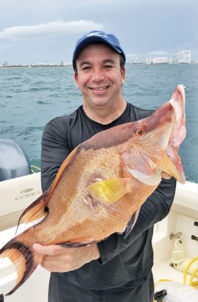 Loyal reader Jorge Millares shot this hogfish while spearfishing in 30 feet of water.