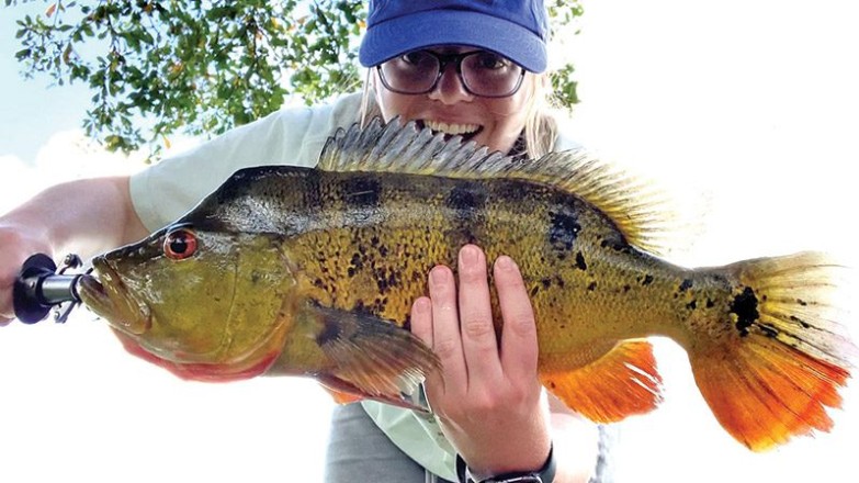 Kylie Calnan @scallywagkylie caught this Davie peacock on a live night crawler.